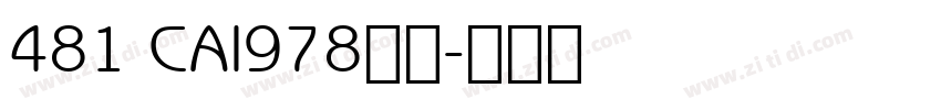 481 CAI978字体字体转换